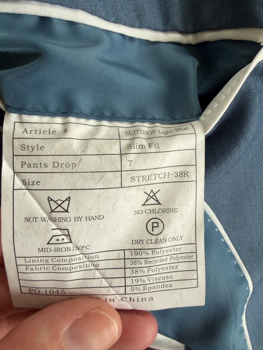 Classic Men's Blue Two-Piece Suit - Elegant Formal Blazer & Trousers - Picture 6 of 9